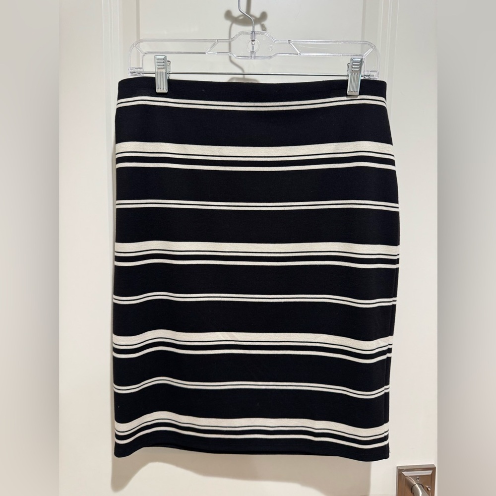 Dress Barn Black and White Striped Women's Skirt
